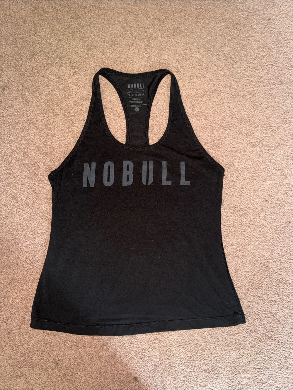NOBULL Black Racerback Logo Tank Top